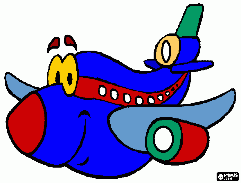 passagens Aéreas para colorir e imprimir