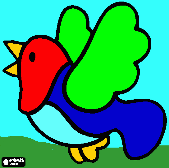 passarinho voando para colorir e imprimir