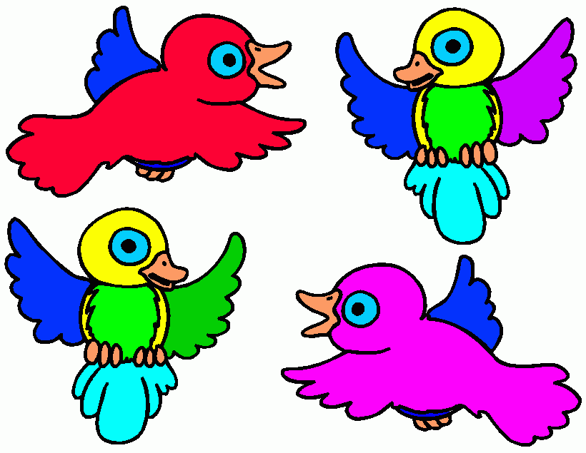 passaro  colorido para colorir e imprimir