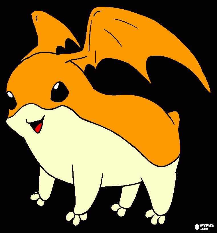 patamon do anime digimon! para colorir e imprimir