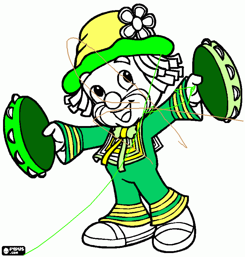 patati e patata  torcendo para o brasil para colorir e imprimir