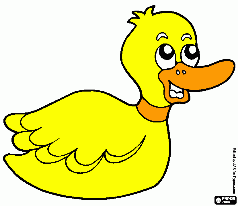 patinho feio amarelo para colorir e imprimir