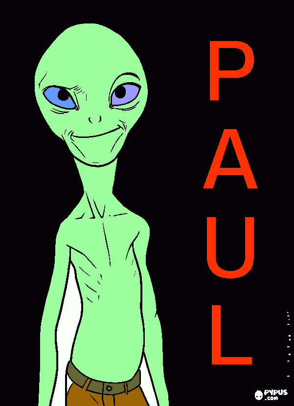 paul-o alien fugitivo para colorir e imprimir