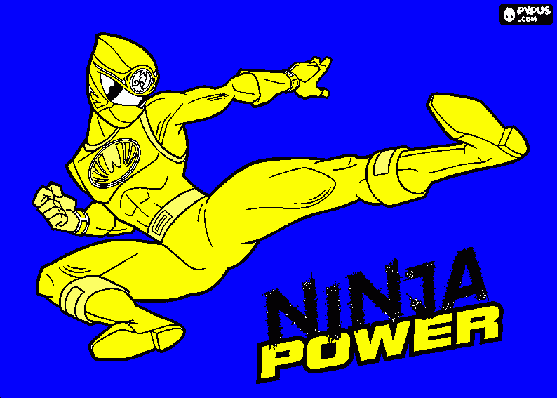 pawer ranges tempestade ninja para colorir e imprimir
