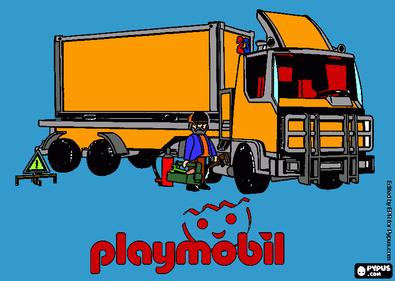 Paymobil carro de reboque para colorir e imprimir