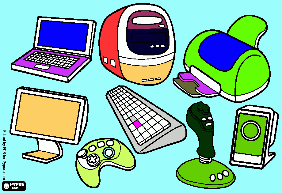 PC para colorir e imprimir