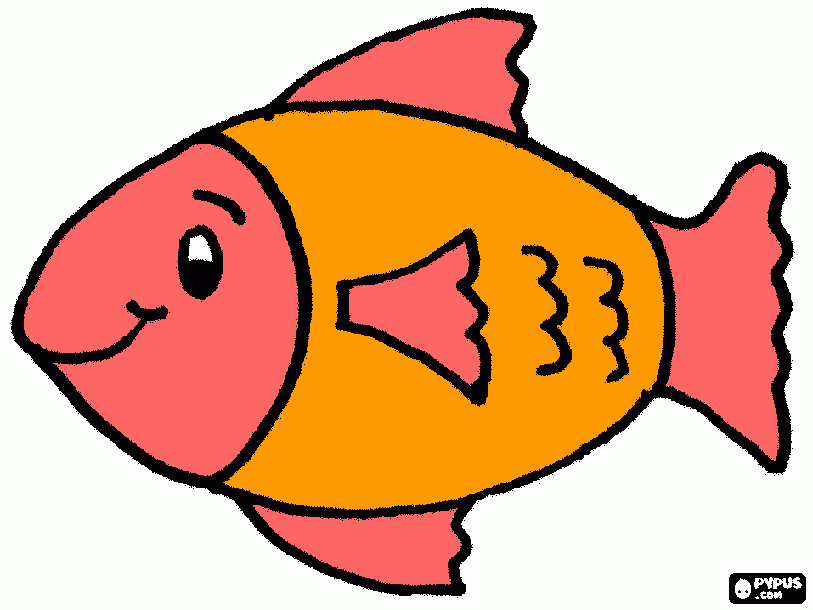 peixe pintado para colorir e imprimir