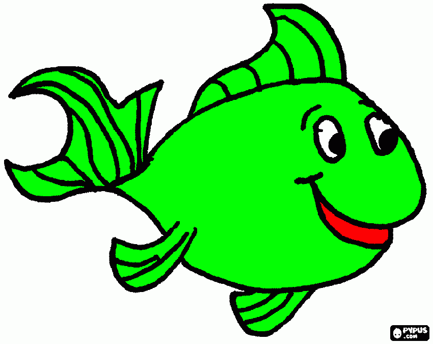 peixinho verde para colorir e imprimir