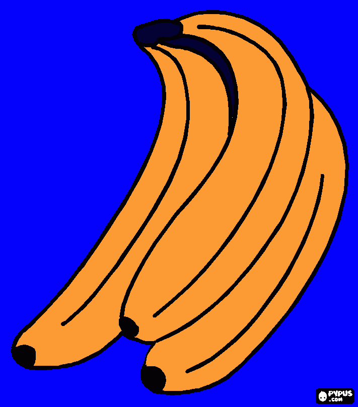 penca de bananas para colorir e imprimir