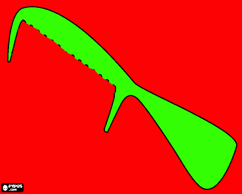 pente verde para colorir e imprimir