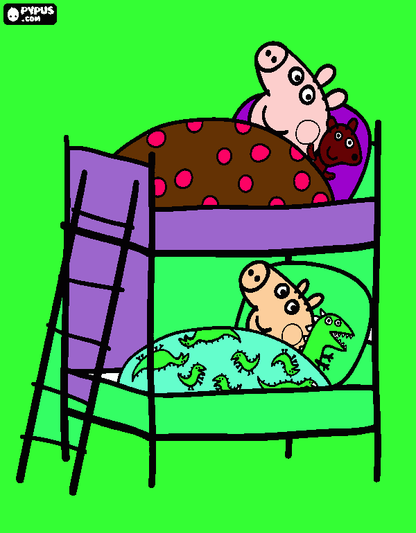 Pepa e Josh rsrsr para colorir e imprimir