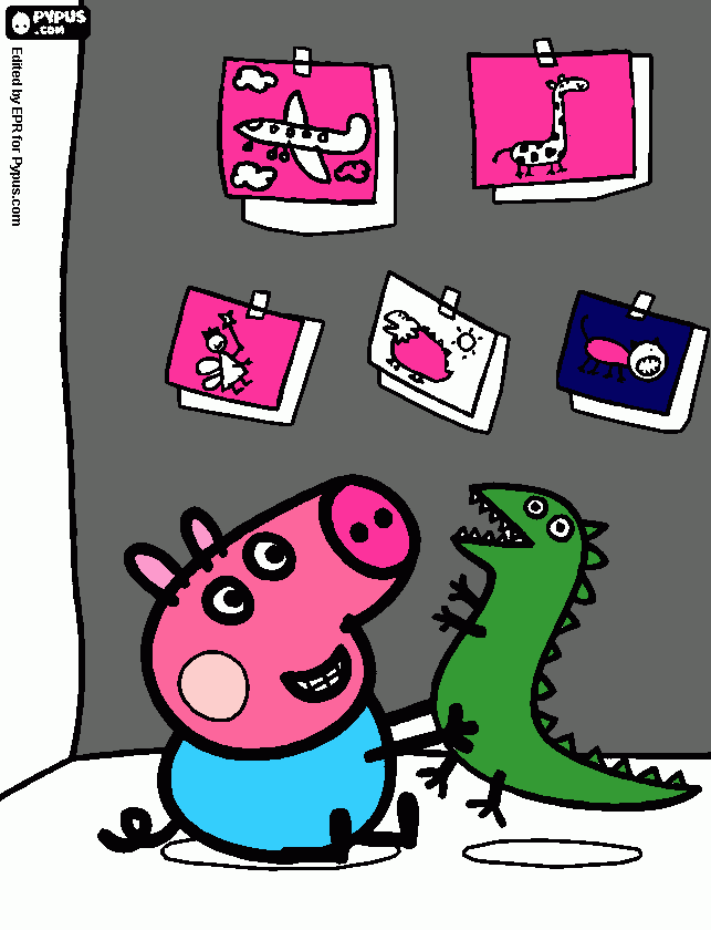 Peppa colorida por Manuela para colorir e imprimir