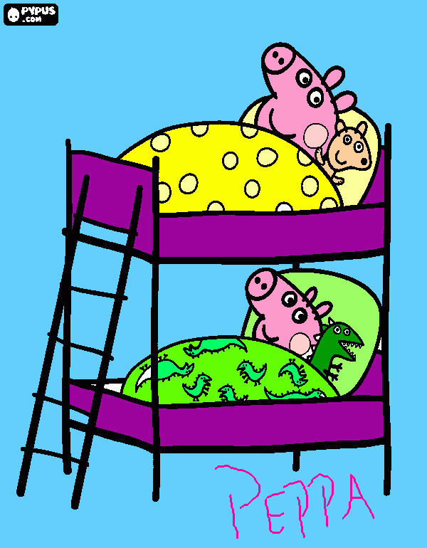 peppa e jorge  para colorir e imprimir