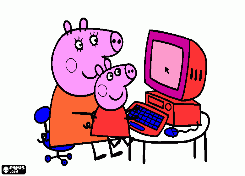 peppa pig de stefany para caua para colorir e imprimir