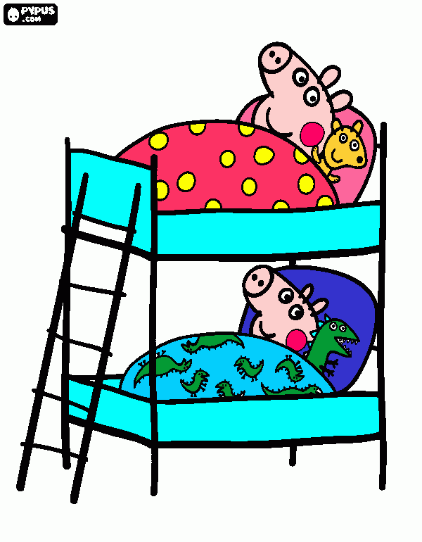 peppa pig e george pig para colorir e imprimir