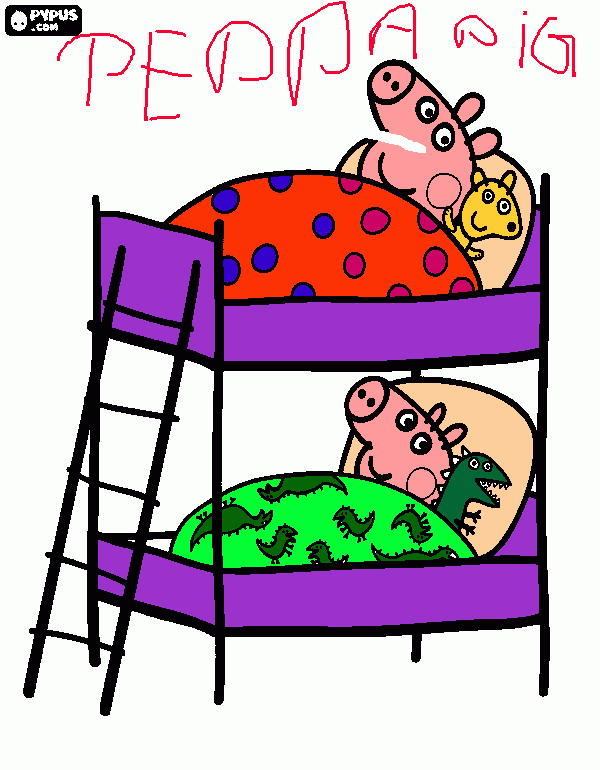 peppa pig e o seu irmão gerge para colorir e imprimir