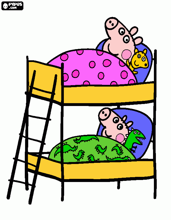 peppa pig i love you  para colorir e imprimir