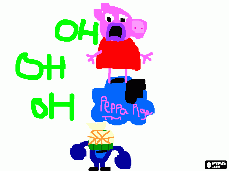 Peppa Pig Oh oh oh para colorir e imprimir