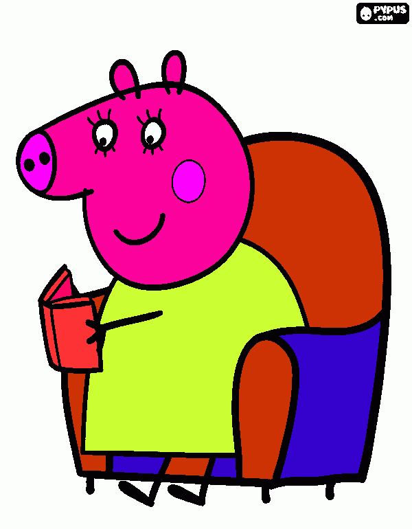 Peppa Pig.caderno de leitura para colorir e imprimir