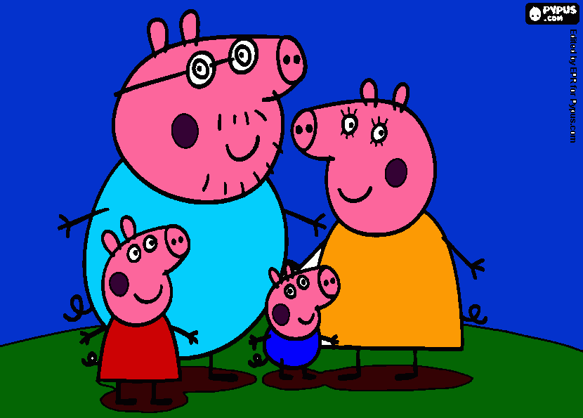 peppa pigmamae pig papai pig e geoge para colorir e imprimir