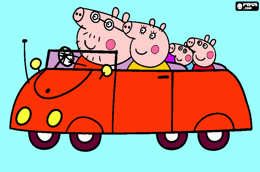 PEPPA VISITANDO A VOVÔ E A VOVÓ para colorir e imprimir