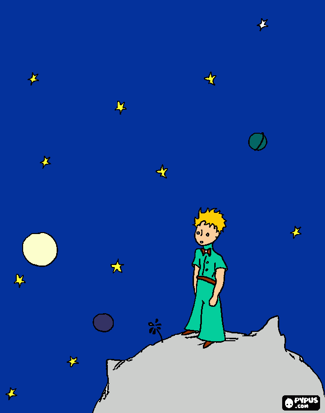 pequeno principe  para colorir e imprimir