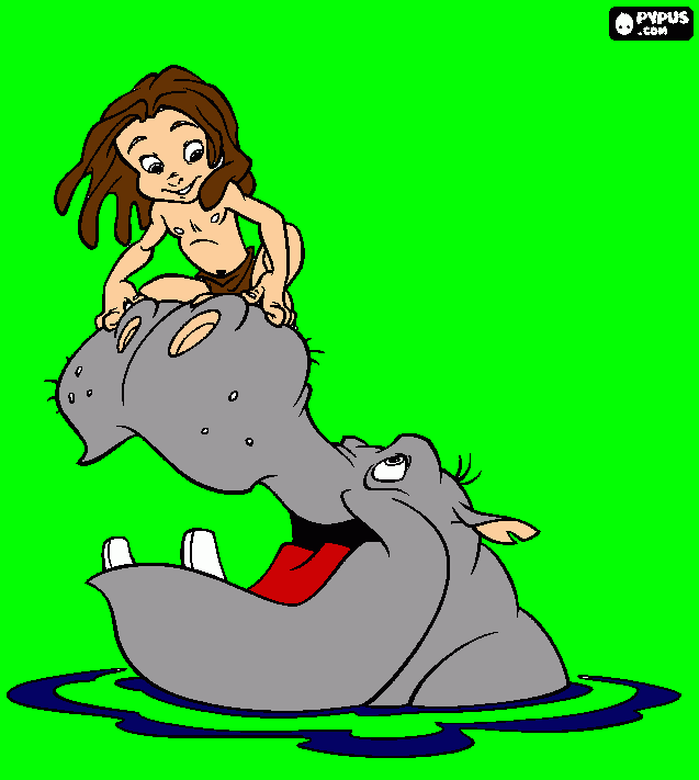 pequeno tarzan para colorir e imprimir