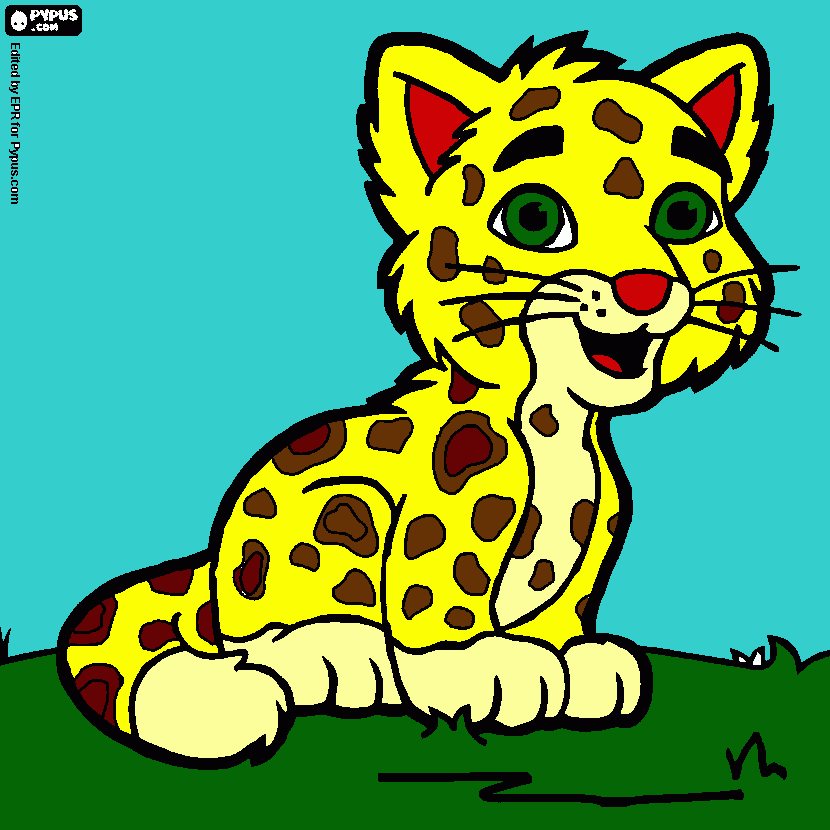 pequeno tigre para colorir e imprimir