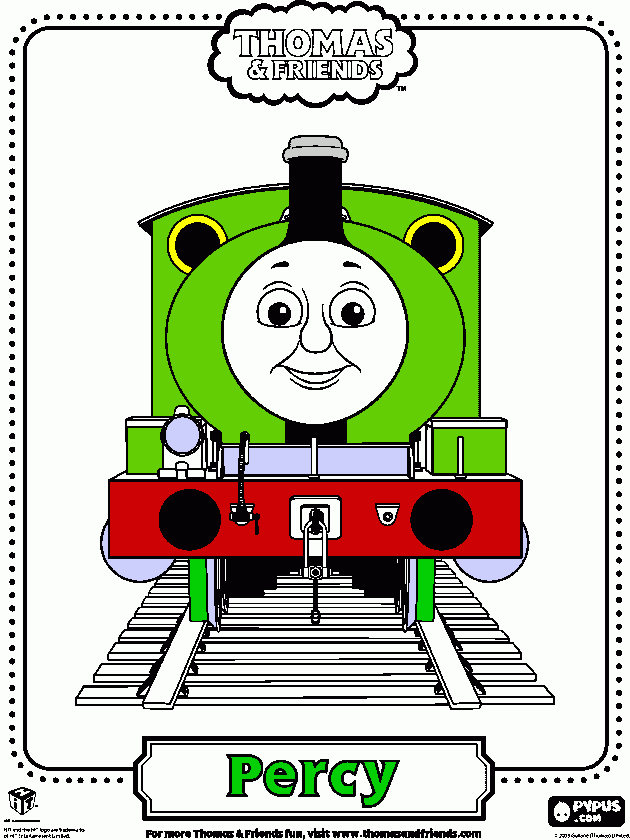percy a locomotora para colorir e imprimir