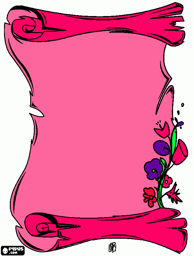 pergaminhos para colorir e imprimir