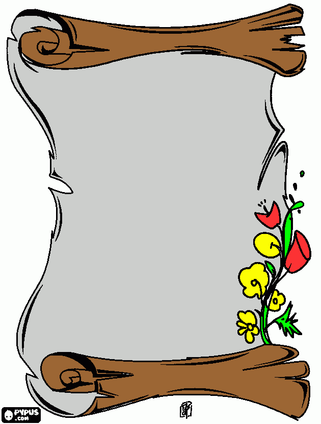 pergamino para colorir e imprimir