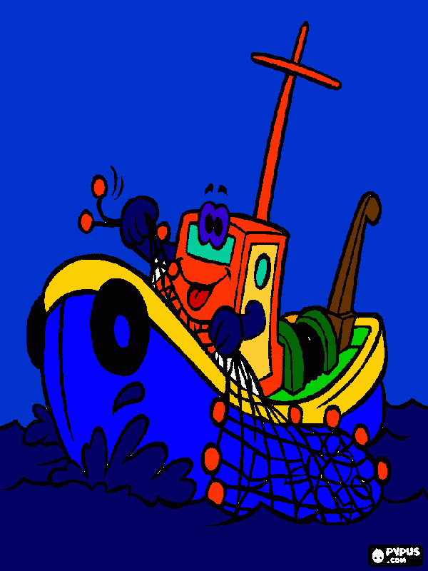 Pesqueiro para colorir e imprimir