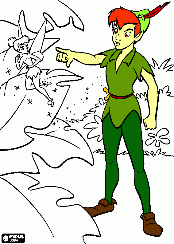 peter pan para imprimir para colorir e imprimir