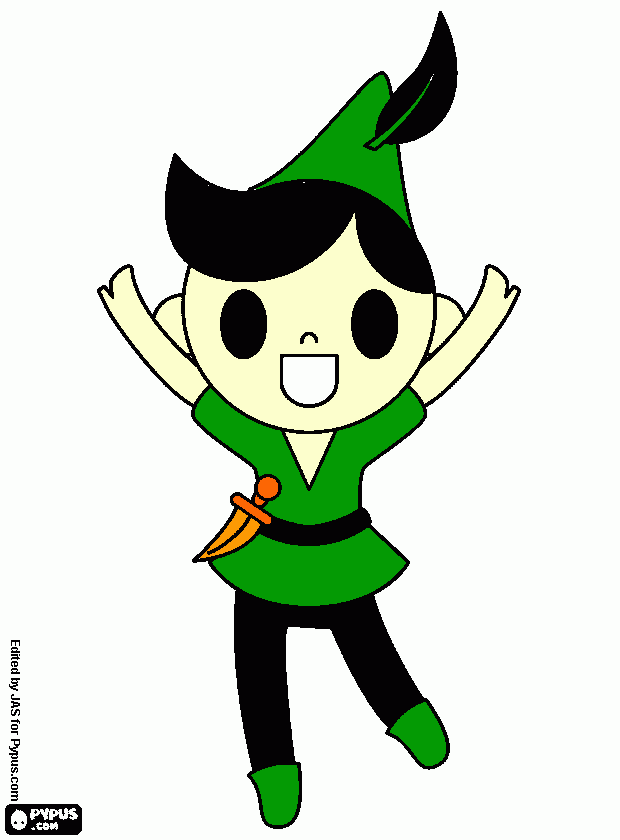 peter pã para colorir e imprimir