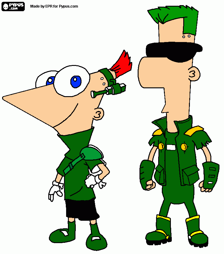 phinea e farb para colorir e imprimir