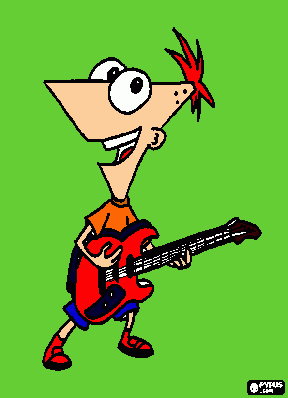 phineas de phineas e ferd do disney channel para colorir e imprimir