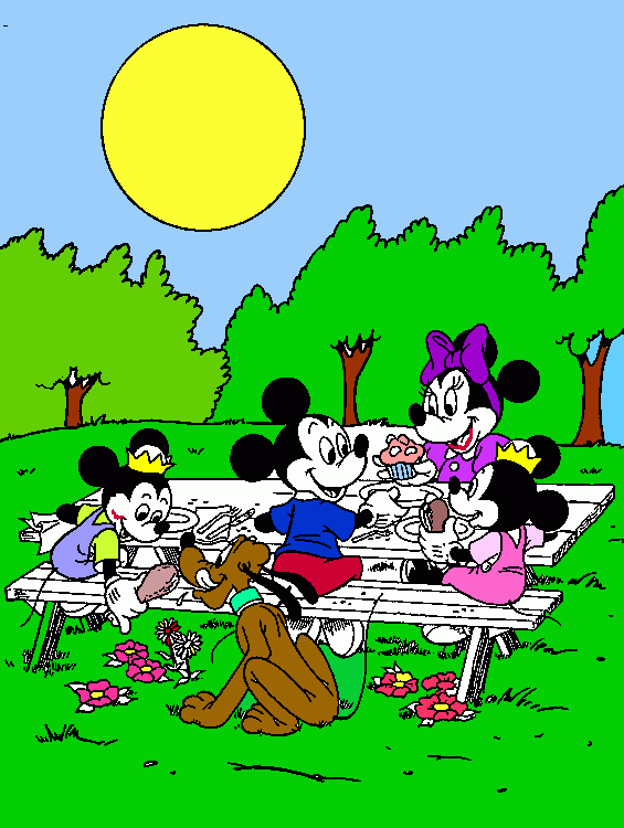 pic nic para colorir e imprimir