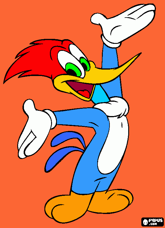 pica-pau para colorir e imprimir