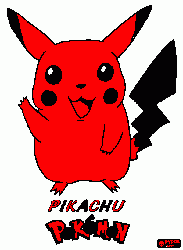 picachu flamenguista para colorir e imprimir