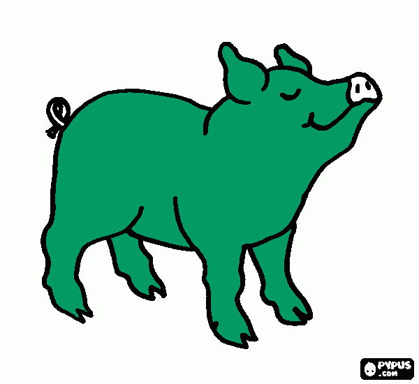 PIG VERDÃO para colorir e imprimir