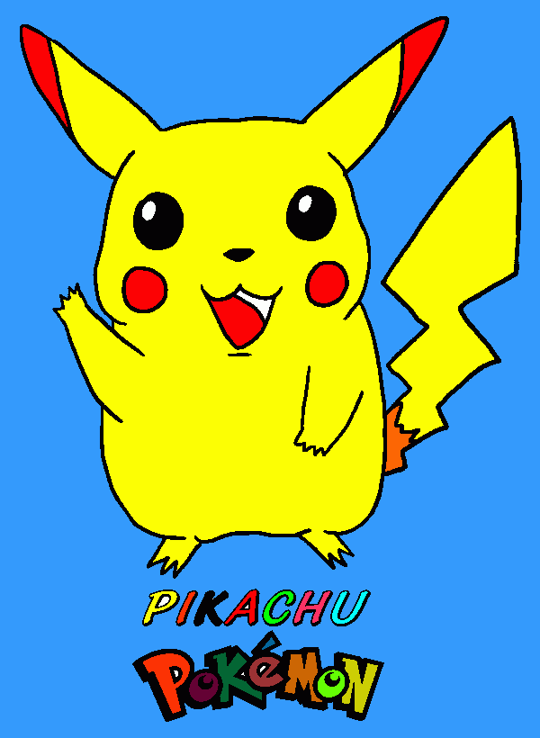 pika-chu para colorir e imprimir