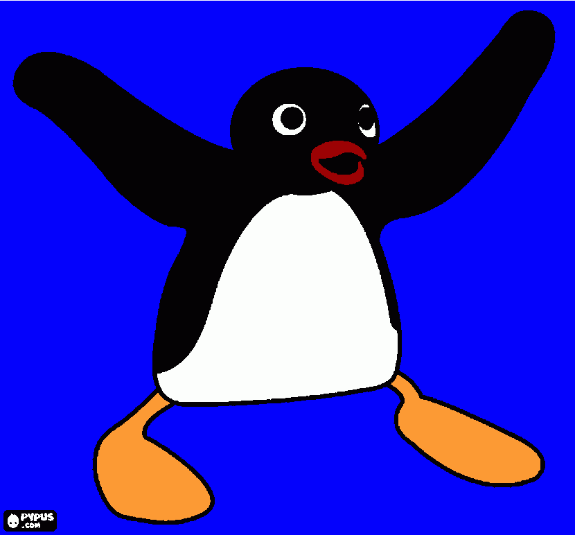 PINGU IS THE BEST para colorir e imprimir