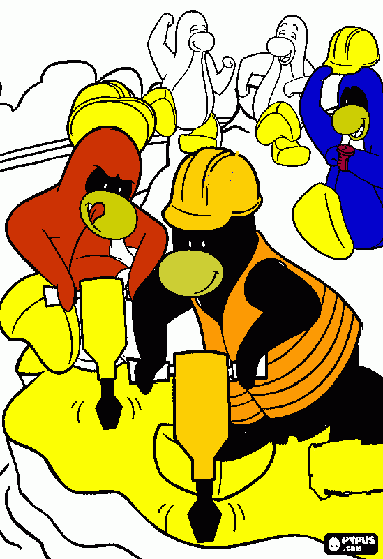 pinguim colorido para colorir e imprimir