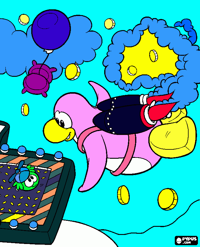 pinguim voador para colorir e imprimir