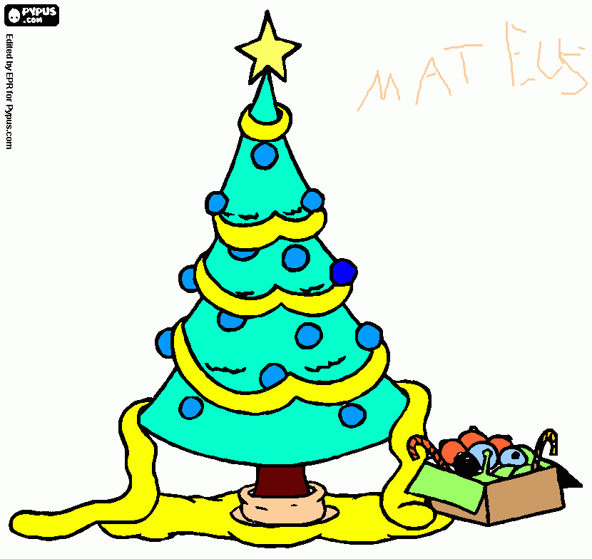 pinheiro para colorir e imprimir