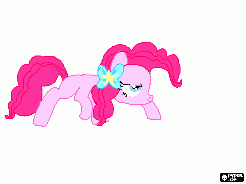 Pinkie Pie com Laço para colorir e imprimir