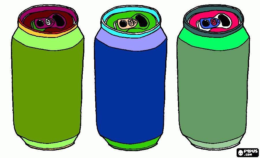 pintar latas de coca-cola para colorir e imprimir