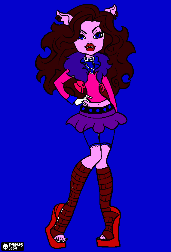 pintura da clawdeen para colorir e imprimir