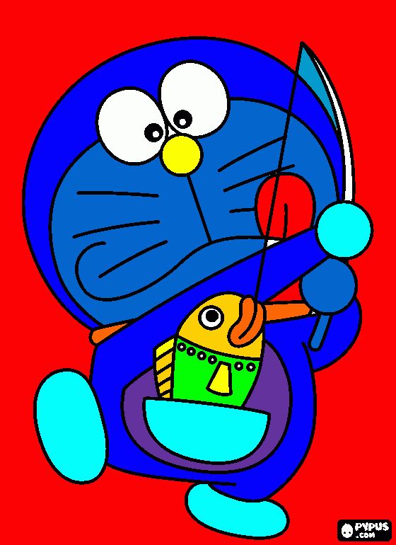 Pintura do Doraemon para colorir e imprimir