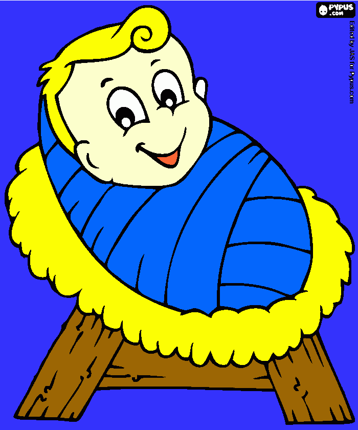 Pintura do Menino Jesus para colorir e imprimir